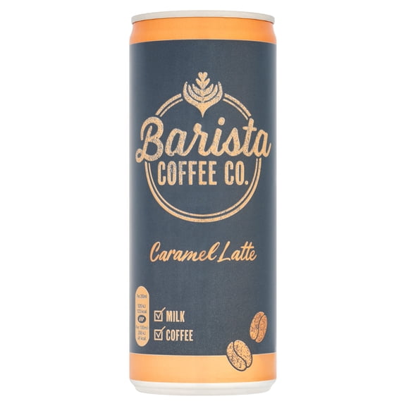 Barista Coffee Co Caramel Latte 250ml, Imported from Britain