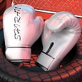 thumbnail image 4 of Guantes de boxeo PU cuero Muay Thai punzonado bolsa MMA Kickboxing Sparring entrenamiento guantes de lucha para hombres y mujeres - 10_White 10_Blanco Sunnimix guantes de boxeo, 4 of 8