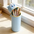 thumbnail image 6 of Dmlowu Silicone Pencil Pouch, Colorful Cute Cartoon Stand-up Pen Holder, Portable Waterproof Zipper Pencil Case for Messy Desks Home Office Art Supplies, 6 of 7