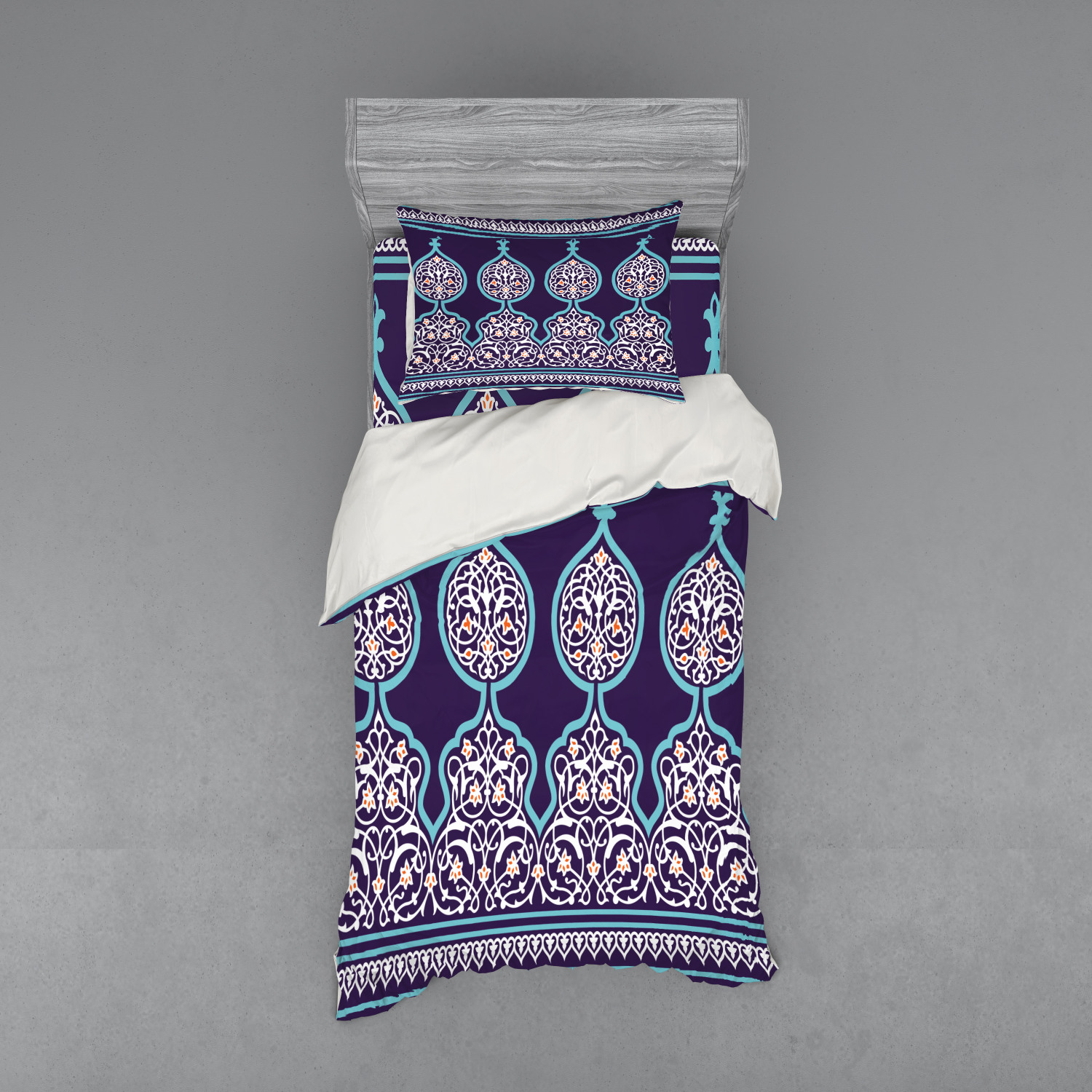 Moroccan Duvet Cover Set, Bohemian Style Middle Eastern Turkish