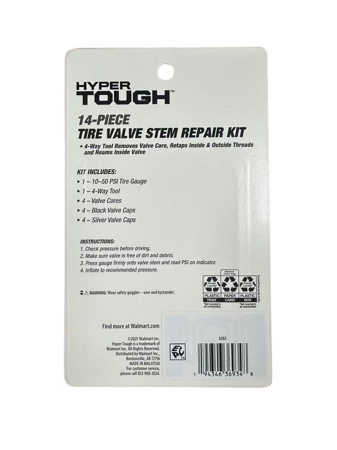 Hyper Tough Valve Stem Kit