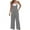Gray, variant on Mrat Womens Jumpsuits Casual Trendy Women Casual Sold Color Shoulder Button Suspender Jumpsuits Wide Pocket Leg Pant Women's Casual Overalls S-107 Gray S