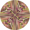 thumbnail image 1 of Ahgly Company Tapis Rond Lavable en Machine Intérieur Transitionnel Or Métallique, 3 Pieds Rond, 1 of 7