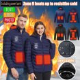 thumbnail image 1 of Sentmoon Jacket Winter Coats for Men Small Gifts for Women USB Intelligent Constant Temperature Heated Windproof Plus Size Coat for Men and Women Winter Heated Jacket Coat Fall and Winter, 1 of 7
