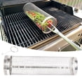 thumbnail image 1 of Cesta Rodante Para Parrilla De Barbacoa, Diseño Rodante Para Parrilla Al Aire Libre, Accesorios Para Barbacoa, Herramientas Para Verduras, Pescado, Carne, Pollo, Frijoles, 1 of 7
