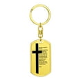 thumbnail image 4 of Lord's Prayer Russian Bible Keychain Stainless Steel or 18k Gold Dog Tag, 4 of 8