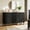 Black, variant on 6-Drawer Dresser with Metal Legs, Wide Wood Double Dresser, Anti-Tipping Design, Perfect for Bedroom, Living Room & Hallway, Black