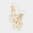 thumbnail image 2 of Pierced 2" antique gold or silver dangle graduated cutout butterfly, 2 of 2