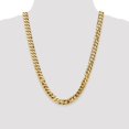 thumbnail image 4 of 14K Yellow Gold Curb Chain Styles Necklace 9.5 mm Flat Beveled 24 inch, 4 of 4