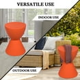 thumbnail image 3 of LeisureMod Side Table Modern Hourglass End Table Compact Accent Drum Table with Removable Lid for Storage Indoor and Outdoor Use Boyd Series in Orange, 3 of 12