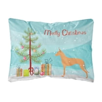 Carolines Treasures BB2906PW1216 Pharaoh Hound Merry Christmas Tree Canvas Fabric Decorative Pillow, 12H x16W,
