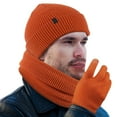 thumbnail image 4 of ZSQDM Women or Men Autumn Winter Warm Cute Hat Scarf Gloves Slouchy Three Pieces Winter Snow Knit Cap Screen Mittens Scarves Sets beanie Pirate Hat Scarf Hat or Gloves Cap Sleeve Tops for Women, 4 of 5