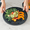 Black, variant on LaGlint 8 inch Salad Plate Set of 6, Vertical Rim, Lightweight White Opal Glass, Dishwasher and Microwave Safe