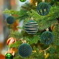 thumbnail image 4 of SHENGXINY 6PCS Decorative Velvet Christmas Ball,Colored Shatterproof Christmas Tree Ornaments for Home,Party,Indoor,Outdoor,Birthday Decor 2.36Inch Green, 4 of 6
