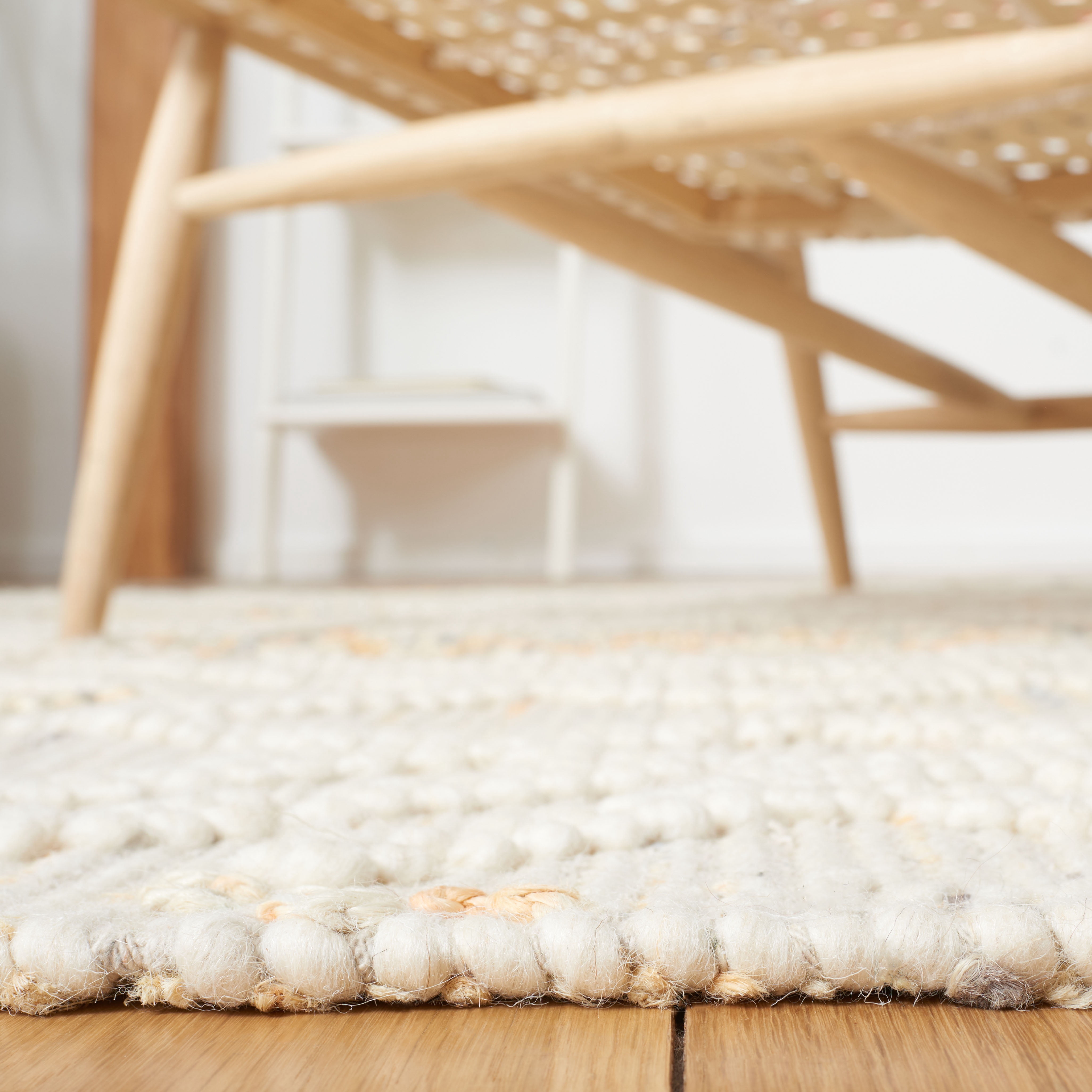 SAFAVIEH Natura Keith Geometric Runner Rug, Ivory/Orange, 2'3" x 9'