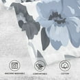 thumbnail image 3 of Elegant Monochromatic FloralsBath Towel 100% Cotton Soft Thick High Absorbency Hand Face Towel Single Pack 16x28in, 3 of 7