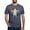 Heather Navy, variant on - Space Astronaut Retro Spaceship T Shirt - Mens Tri-blend T-Shirt