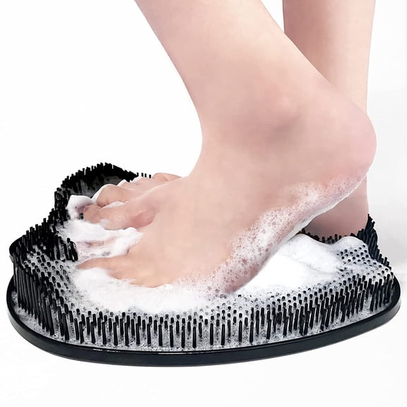 Hands-Free Foot Scrubber Mat, Non-Slip Suction Cups Securely Attach to Shower Floors for Safe and Effective Foot Massaging, Back Massagers Enhance Your Bath Time Experience