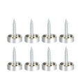 thumbnail image 3 of Uxcell 0.63'' Mirror Screws Decorative Cap Cover Nails Polished Stainless Steel Silvery 8pcs, 3 of 5