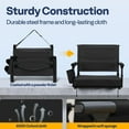 thumbnail image 5 of SPECSTAR Stadium Seats with Back Support and Cushion, 2 Pack Portable Bleacher Chairs with Cup Holder and Shoulder Strap, 5 of 9