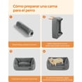 thumbnail image 2 of Cama para Perros Feandrea Gris Claro Bordes Elevados para Perros Medianos, 2 of 9