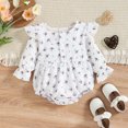 thumbnail image 2 of Body De Bebé Canastilla Onesies Para Niños Pequeños Niñas Niños Mameluco Floral De Manga Larga Mono Mameluco Infantil Blanco Odeerbi LM103-6182, 2 of 9