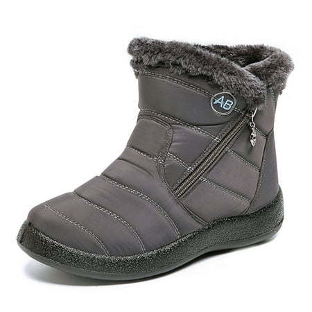 

Womens Warm Faux Fur Lined Winter Snow Boots Waterproof Ankle Boots Outdoor Booties Comfortable Shoes for Women
