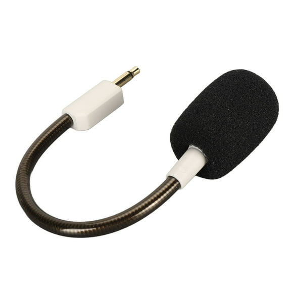 Mic Replacement, Adjustable Gaming Headset Replacement Microphone 3.5mm Male Plug Gold Plated Plug 2 Pole Mono Mic for V2 for V2 Pro
