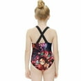 thumbnail image 4 of Demon Slayer Swimwear Kids' One-Piece Swimsuit Quick-Dry Cute Printed Girls' Swimwear Bathing Suit for Beach & Pool 12-14Y(170cm), 4 of 8