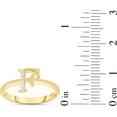 thumbnail image 4 of Floreo 10k Yellow Gold Letter A-Z Small Block Alphabet Character CZ Initial Ring, 4 of 5