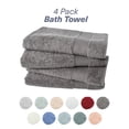 thumbnail image 5 of Hencely 4-Pack Turkish Cotton Bath Towels – Large 28x58 in – Soft, Absorbent, Quick Dry – Gray, 5 of 7