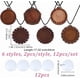 thumbnail image 2 of 12 juegos de collares de madera bordados, bandejas colgantes, bases en blanco con cabujones y cuerdas, 6 estilos, 24 mm, para bricolaje, cabujones bordados, biseles de madera en blanco., 2 of 5