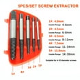 thumbnail image 2 of 5Pcs/Set Screw Extractor Serrated Thread Square Head Broken Damaged Screw Bolt Remover Tools, 2 of 7
