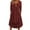 Red, variant on Womens Long Sleeve Dress Plus Size Button Decor Crewneck Dresses Ruffle Irregular Hem A-Line Flowy Pleated Midi Dress