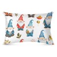 Christmas Cute Gnomes Flowers Leaves Plush Pillowcase Pillow Slip