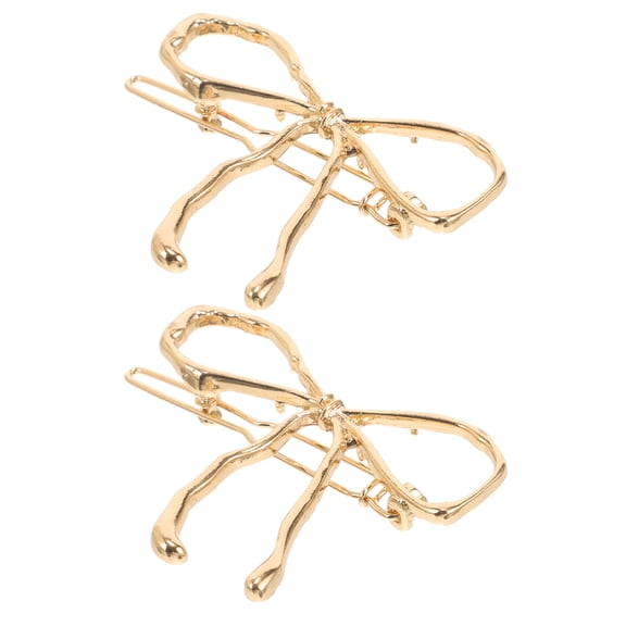 WRITWAA 2pcs Vintage Bow Hair Clips For Women Cute Hair Accessories Lightweight For Valentine Day Present