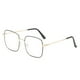 thumbnail image 5 of Jumpingount Gafas de miopía de Metal con lentes antiazules, gafas cuadradas ligeras transparentes, suministros de oficina para hombres Marco de oro negro Luz plana anti-azul 2piezas, 5 of 6
