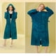 thumbnail image 5 of Batas de baño para mujer, bata de baño alargada, mantiene el calor, solapa, mismo estilo para hombres y mujeres, pijama de manga larga para mujer., 5 of 7