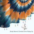 thumbnail image 6 of Orange Blue Tie Dye Spiral Pattern Shower Curtain 72"x84" ,Bathroom Decorative Shower Curtains Set with 12 Hooks,Modern Waterproof Washable Shower Curtain, 6 of 6