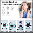 thumbnail image 5 of Creative Chain Transforming Fidget Spinner Toy, Blue Rotating Stress Relief Finger Spinner with Suction Cup for Desk and Hand Play, 5 of 5
