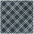thumbnail image 2 of SAFAVIEH Himalaya Maralyn Geometric Wool Area Rug, Navy/Silver, 6' x 6' Square, 2 of 7