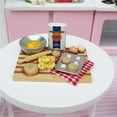 thumbnail image 5 of WhimsyHive 1:12 Miniature Kitchen Model Bread Cutting Board with Fake Baguette & Knife, Realistic Dollhouse Food Accessory for Barbie or Calico Critters, 5 of 6