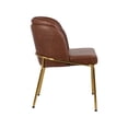 thumbnail image 6 of Meridian Furniture Jagger Brown Faux Leather Dining Chair - Set of 2, 6 of 8