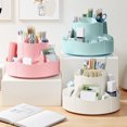 thumbnail image 4 of LCXmlly High-quality Plastic Holder Rotating Makeup Organizer Large Capacity Stationery Storage Box, 4 of 9