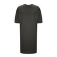 thumbnail image 5 of QUNYINEY Solid Womens Summer Dresses Short Sleeve Casual Tent Dress Crew Neck Midi Sundress, 5 of 6