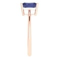thumbnail image 3 of 1 ctw Solitaire Anniversary Ring for Women | Radiant Cut Simulated Tanzanite | Hyperallergenic Solid 14K Rose Gold, 3 of 5