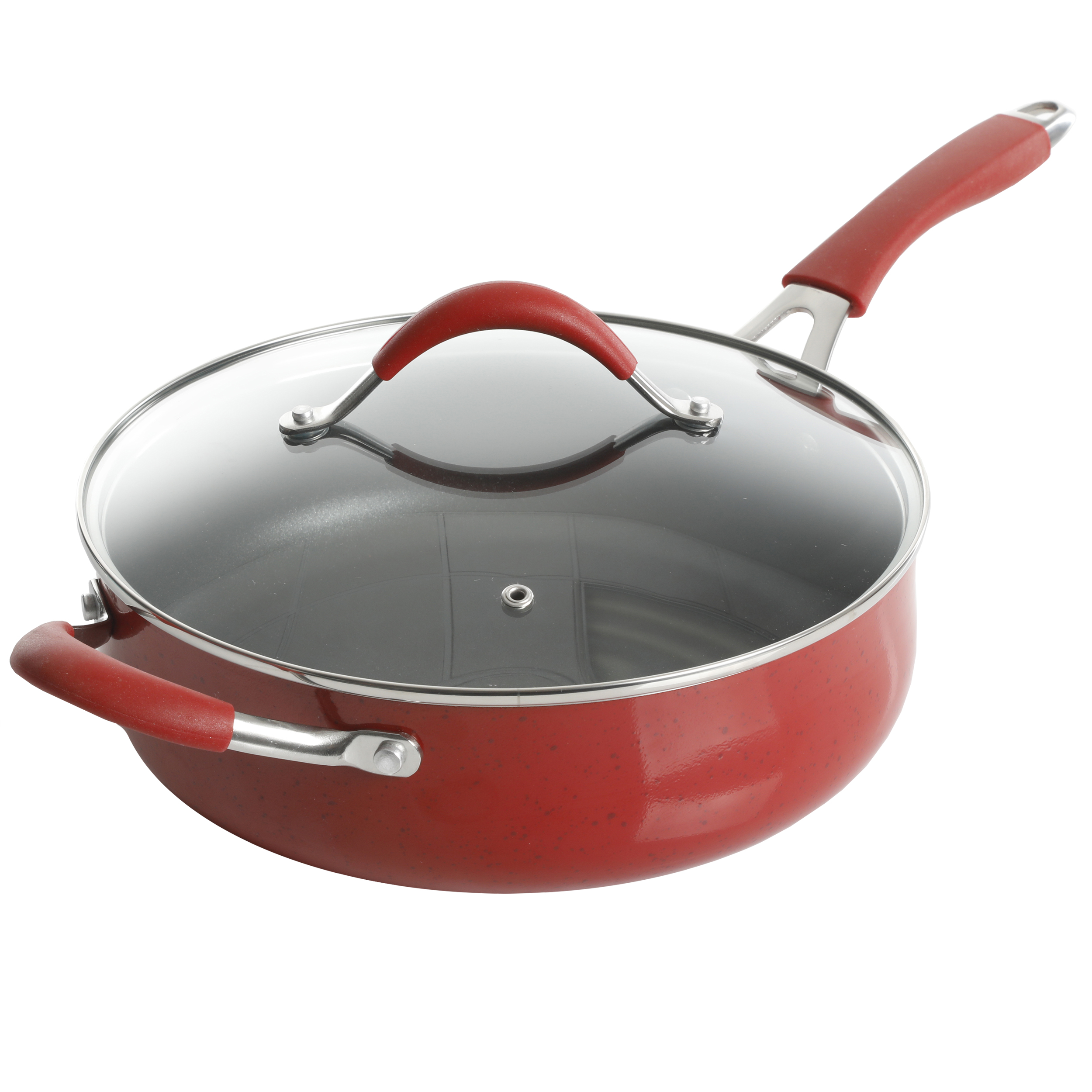 The Pioneer Woman Frontier 5-Piece Non-Stick Aluminum Cookware Set, Red - image 3 of 7