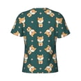 thumbnail image 6 of Vsdgher Cute Shiba Print Men's Dry Fit Mesh Athletic Shirts Moisture Wicking Tennis T-Shirt Tops, 6 of 9