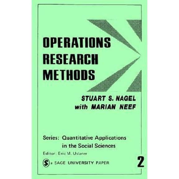 Pre-Owned Operations Research Methods: As Applied to Political Science and the Legal Process (Paperback) 080390651X 9780803906518