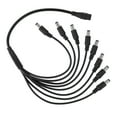 thumbnail image 1 of Fyydes Adapter Cable Splitter, Power Splitter Cable,5.5x2.1mm 1 Female to 8 Male Power Cord Splitter Adapter Cable Extension For CCTV Camera, 1 of 8